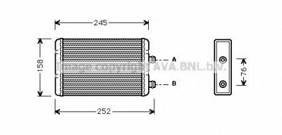 AVA QUALITY COOLING ft6220 -  Теплообменник, отопление салона